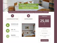 Tablet Screenshot of gasthaus-hoelzlwimmer.de